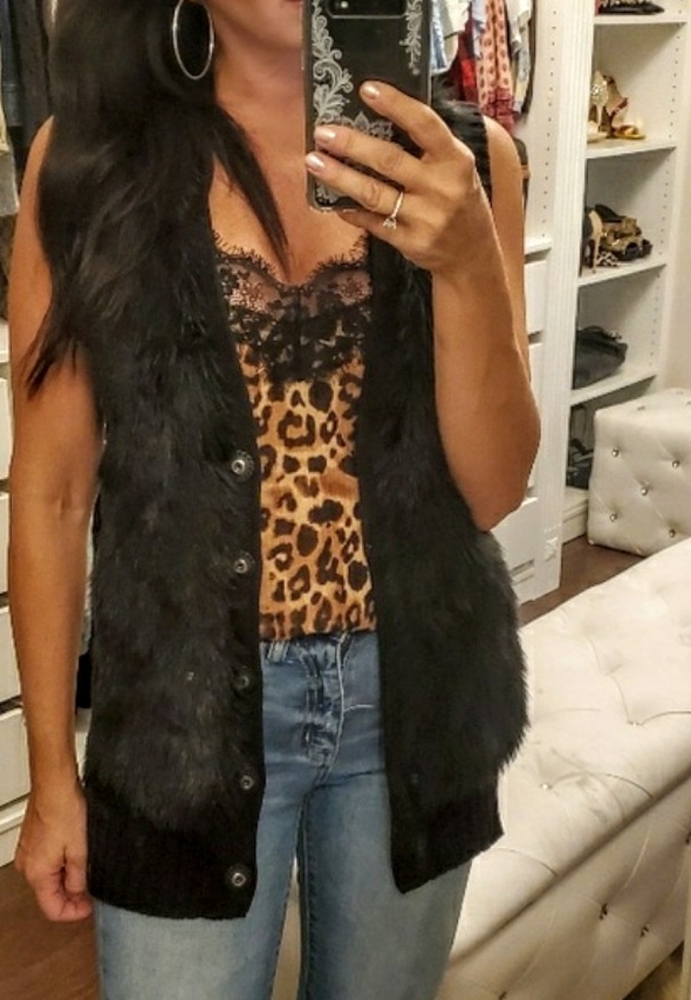 Guess faux fur vest
